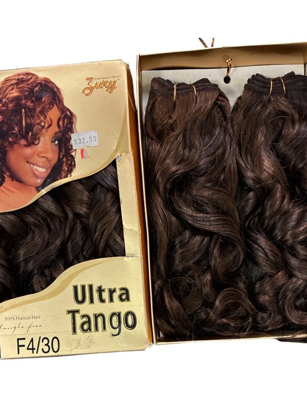 Ultra Tango Women’s Human Hair Weave - F4/30 Dark Brown Blend
